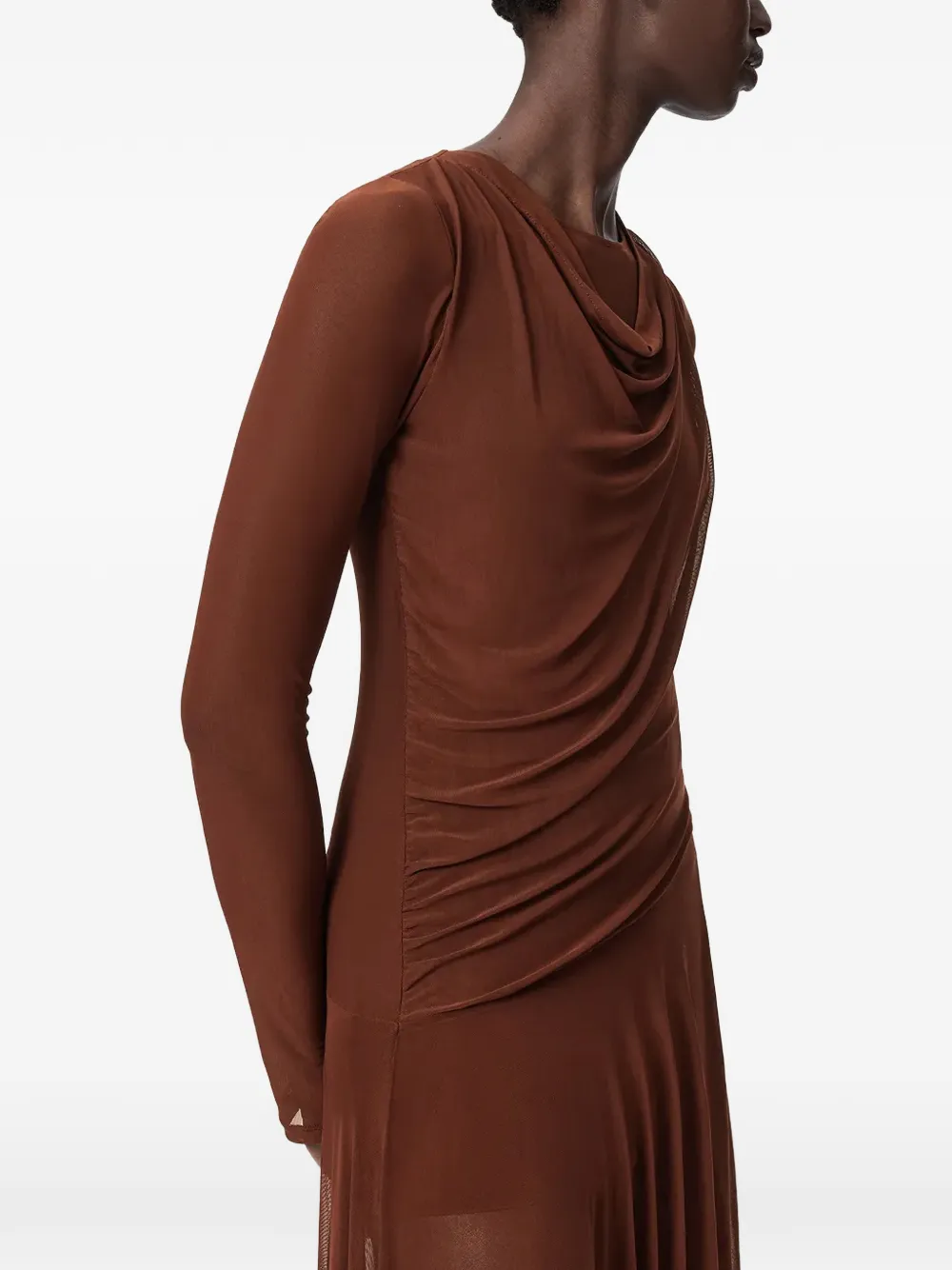 AllSaints draped asymmetric dress