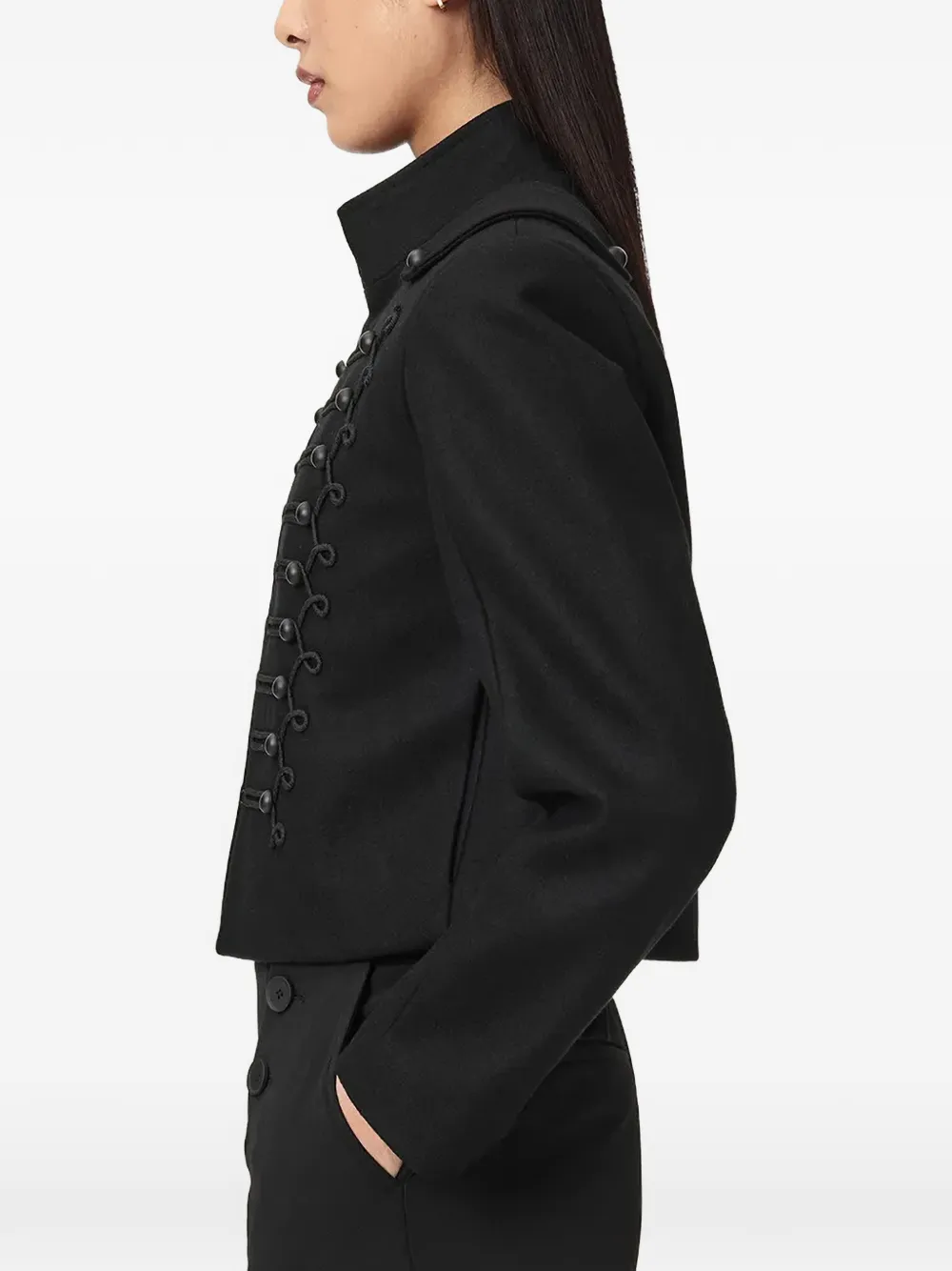 AllSaints Rummy cropped jack met lange mouwen Zwart