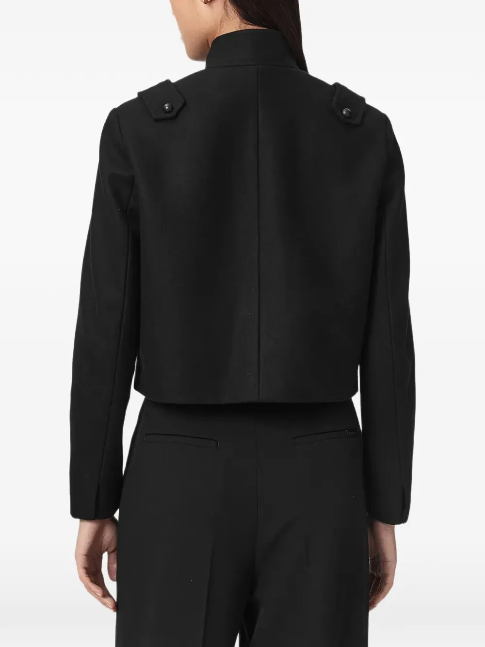 AllSaints Rummy cropped jack met lange mouwen Zwart