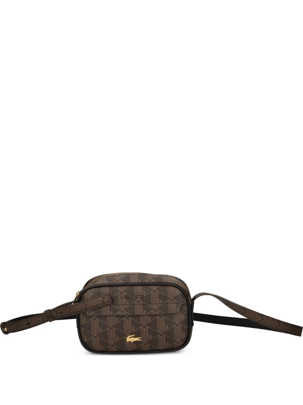 Lacoste Borsa a tracolla The Blend piccola con monogramma - Marrone