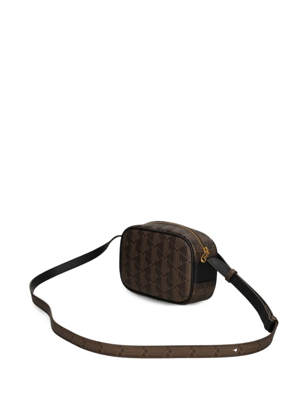 Lacoste The Blend kleine crossbodytas met monogram Bruin