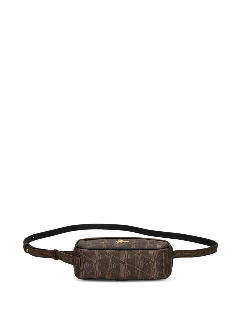 Lacoste The Blend kleine crossbodytas met monogram Bruin