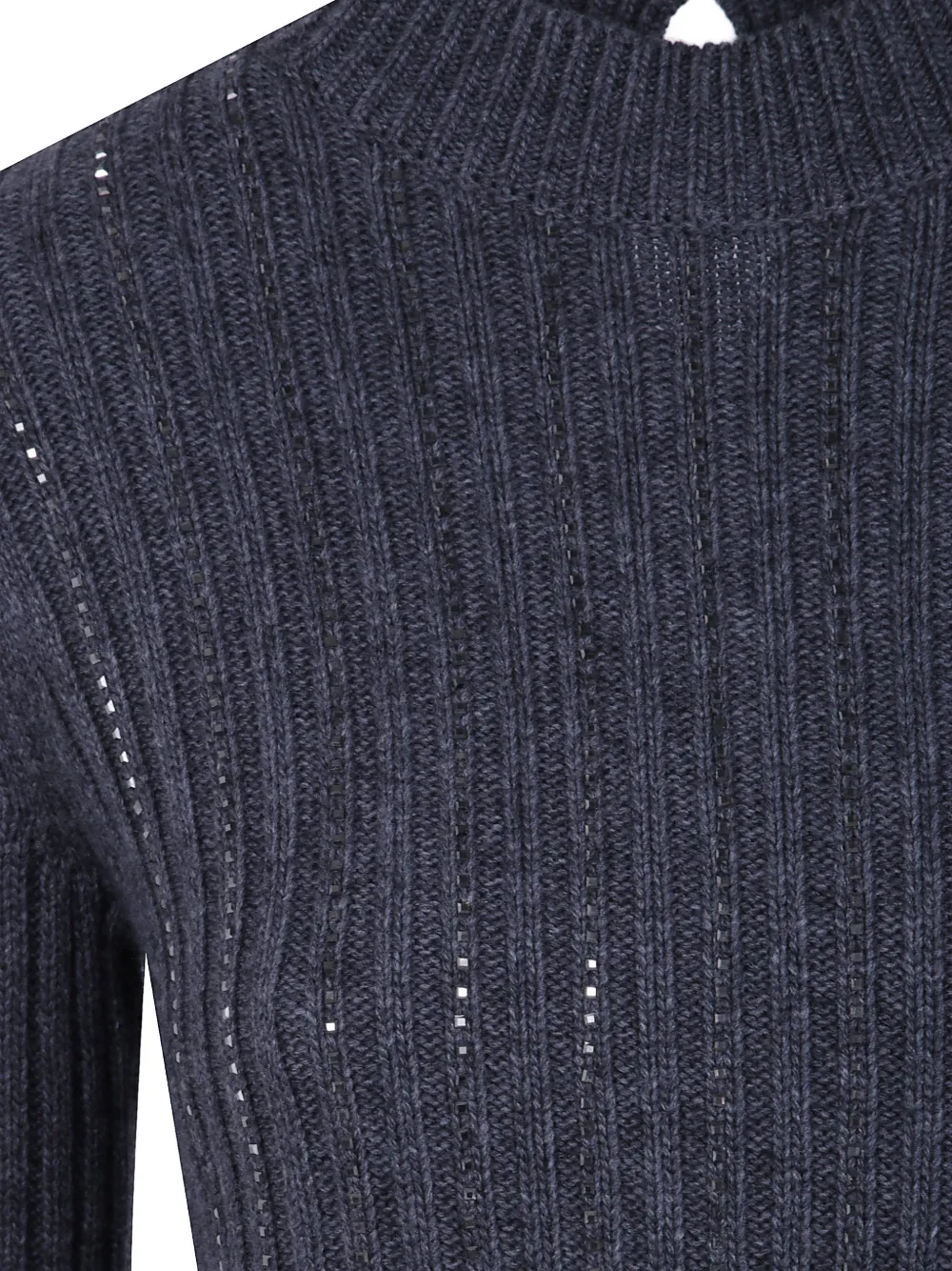TWINSET short wool-knit-blend dress with rhinestones Grijs