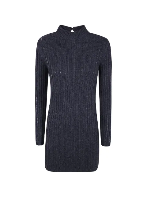 TWINSET Kurzes Kleid aus Wollstrickgemisch mit Strass
