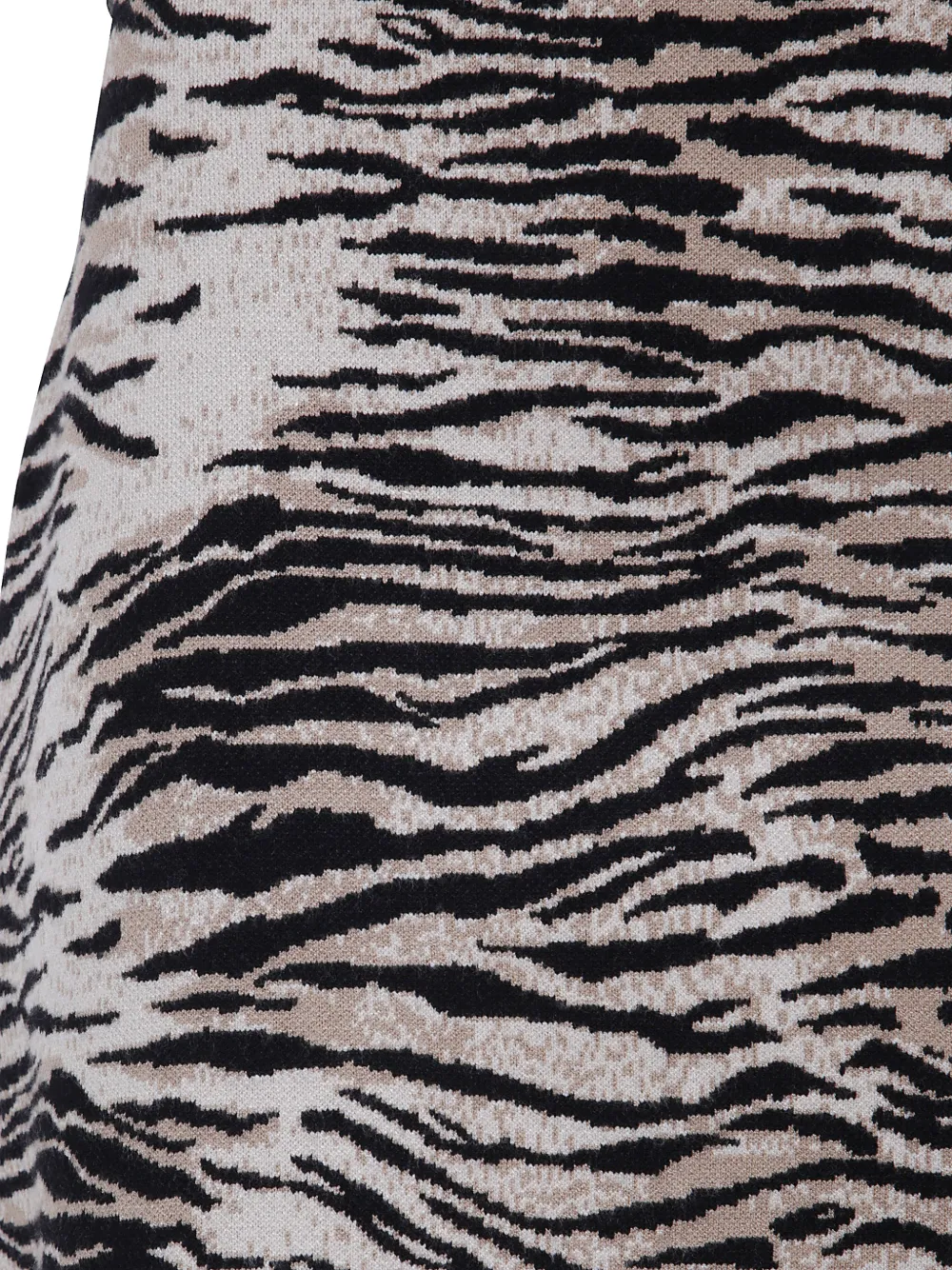 Rixo Tiger-print Wool Short Skirt in Neutrals, view 3