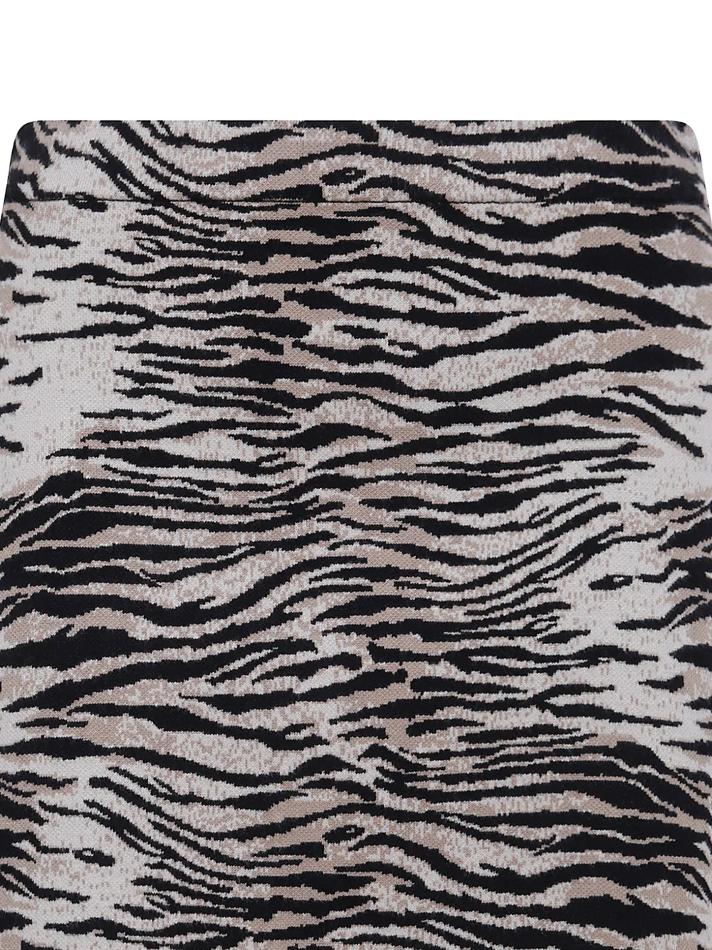 Rixo Tiger-print Wool Short Skirt in Neutrals, view 2
