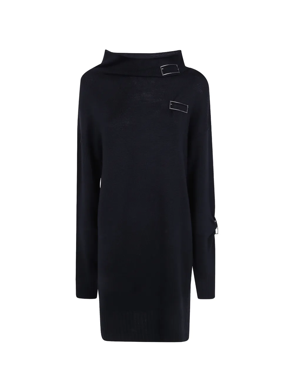 PierAntonioGaspari buckle-detail knitted mini dress - Nero