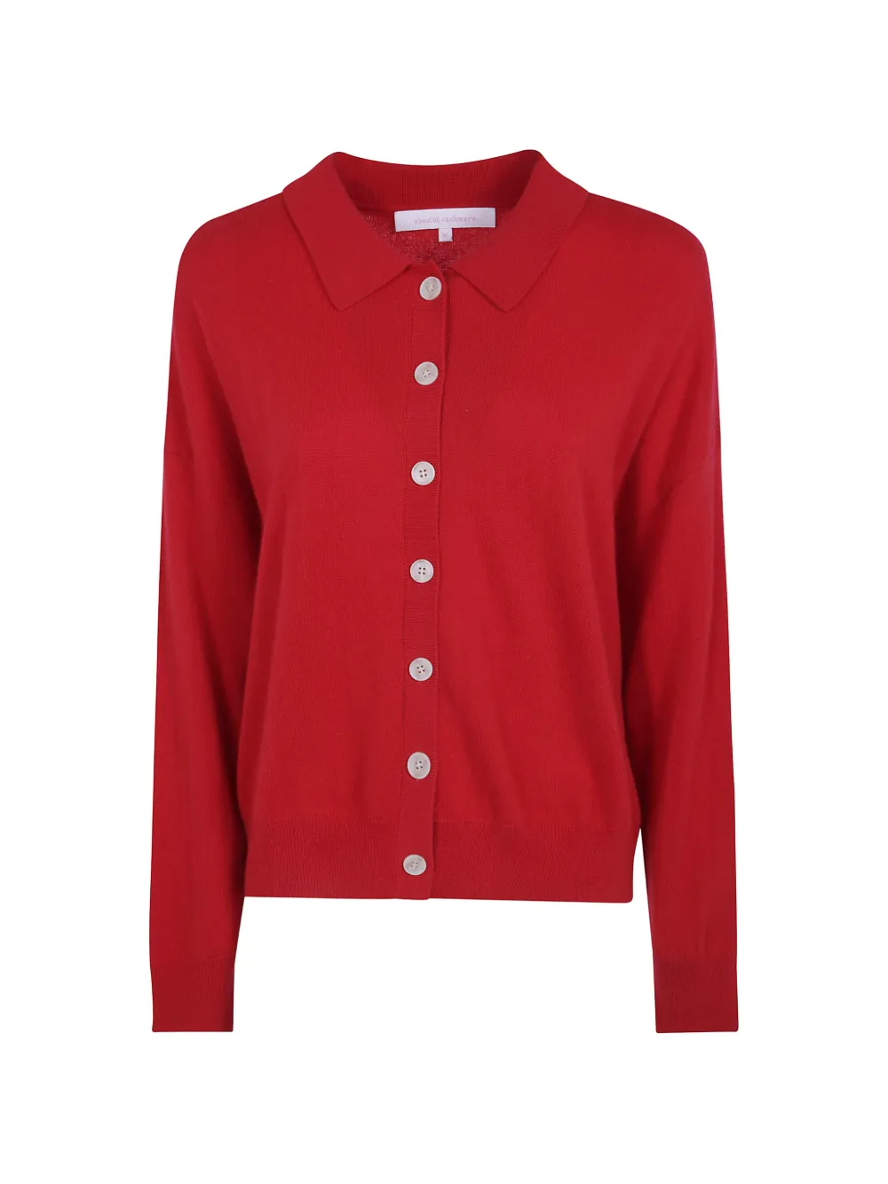 absolut cashmere button-down polo cardigan - Rouge