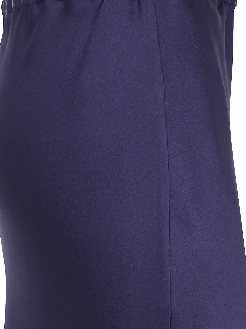 Antonelli satin-finish elasticated-waist skirt Blauw