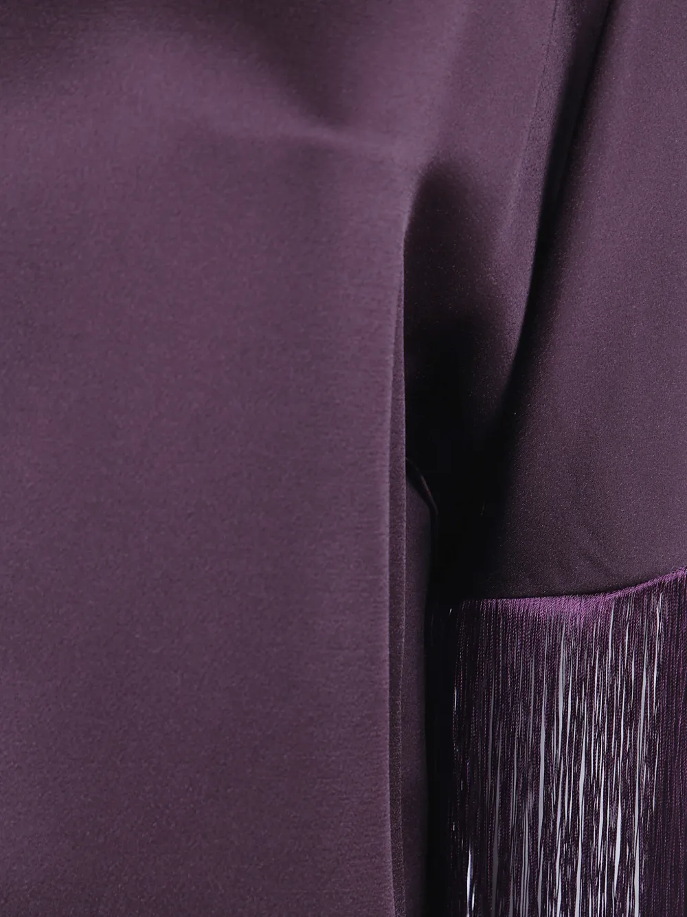 Antonelli fringe-trim satin-finish top Paars