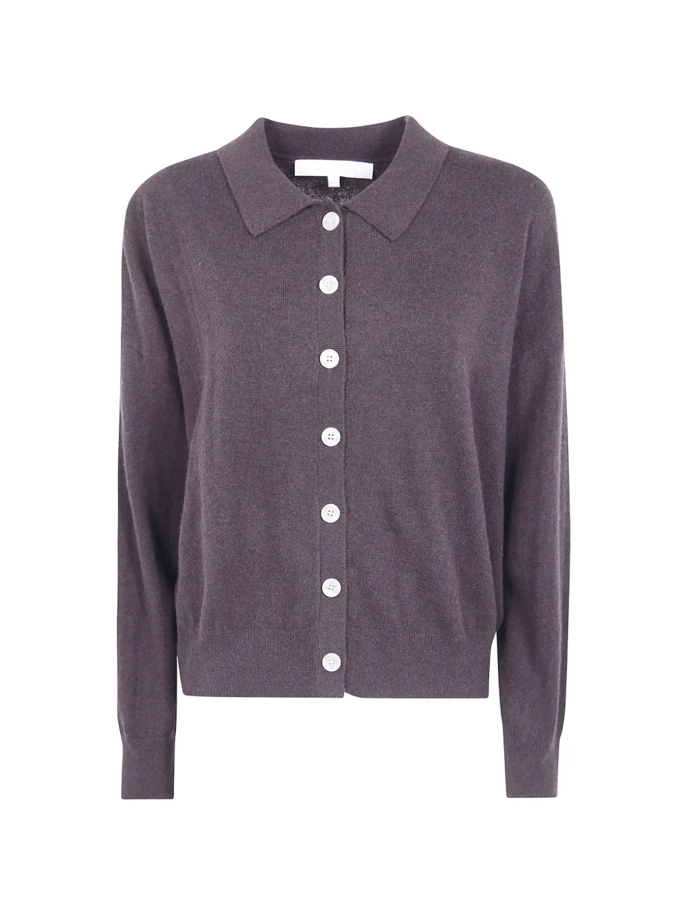 absolut cashmere button-up polo cardigan - Marrone