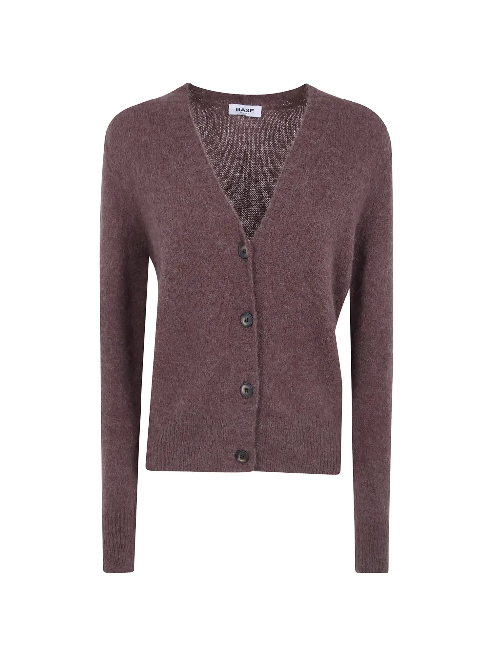base V-neck cardigan - Brown