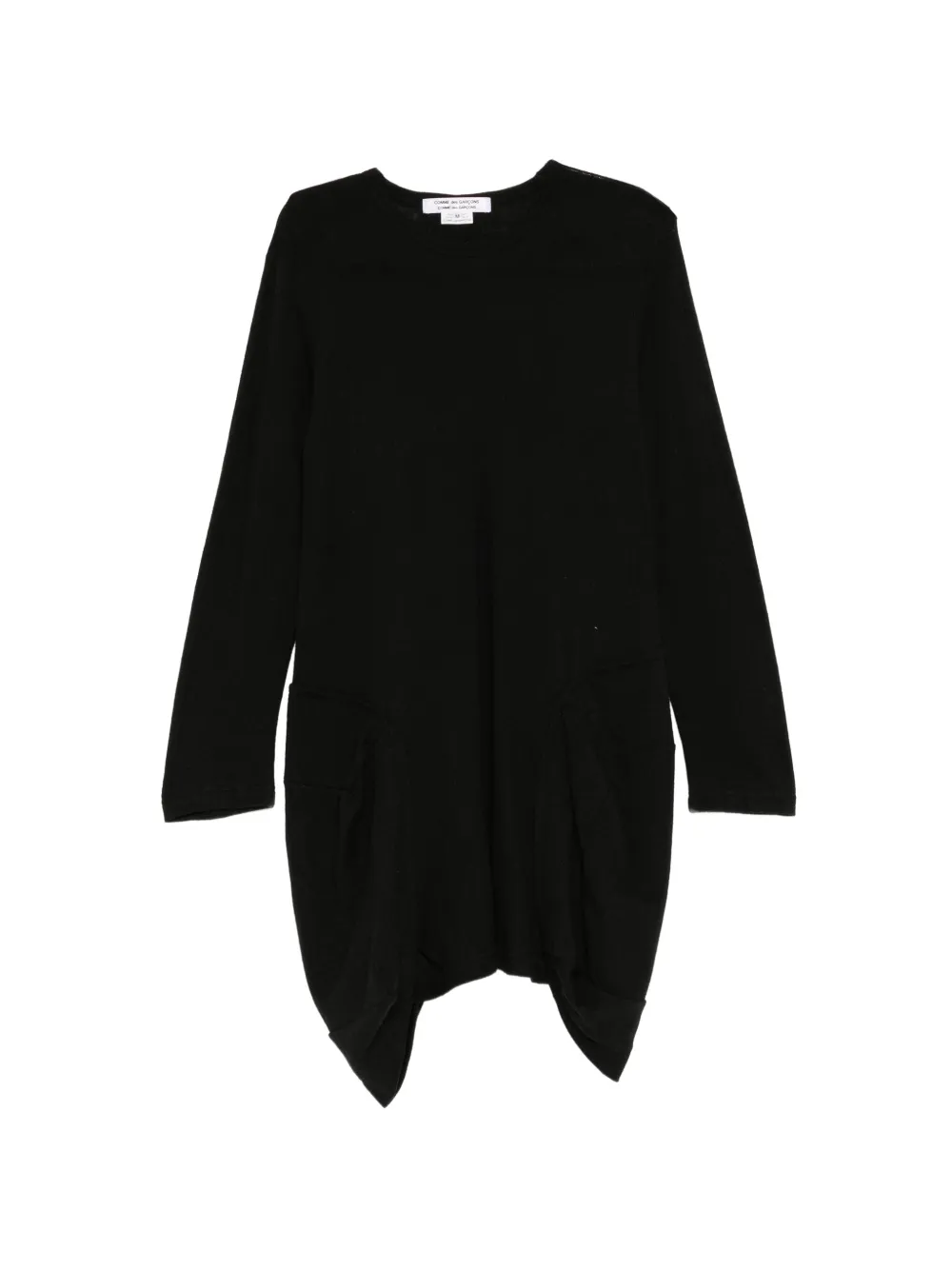 Comme Des Garçons Comme Des Garçons asymmetric pocket-detail sweater dress - Schwarz