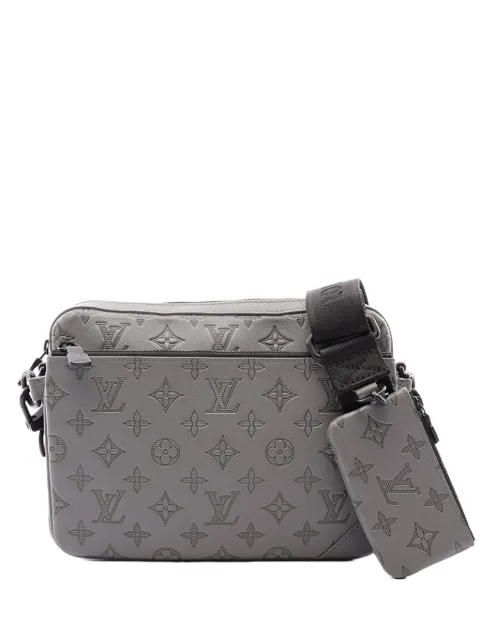 Louis Vuitton Pre-Owned Monogram Shadow Trio 斜挎邮差包(2021-2026年典藏款)