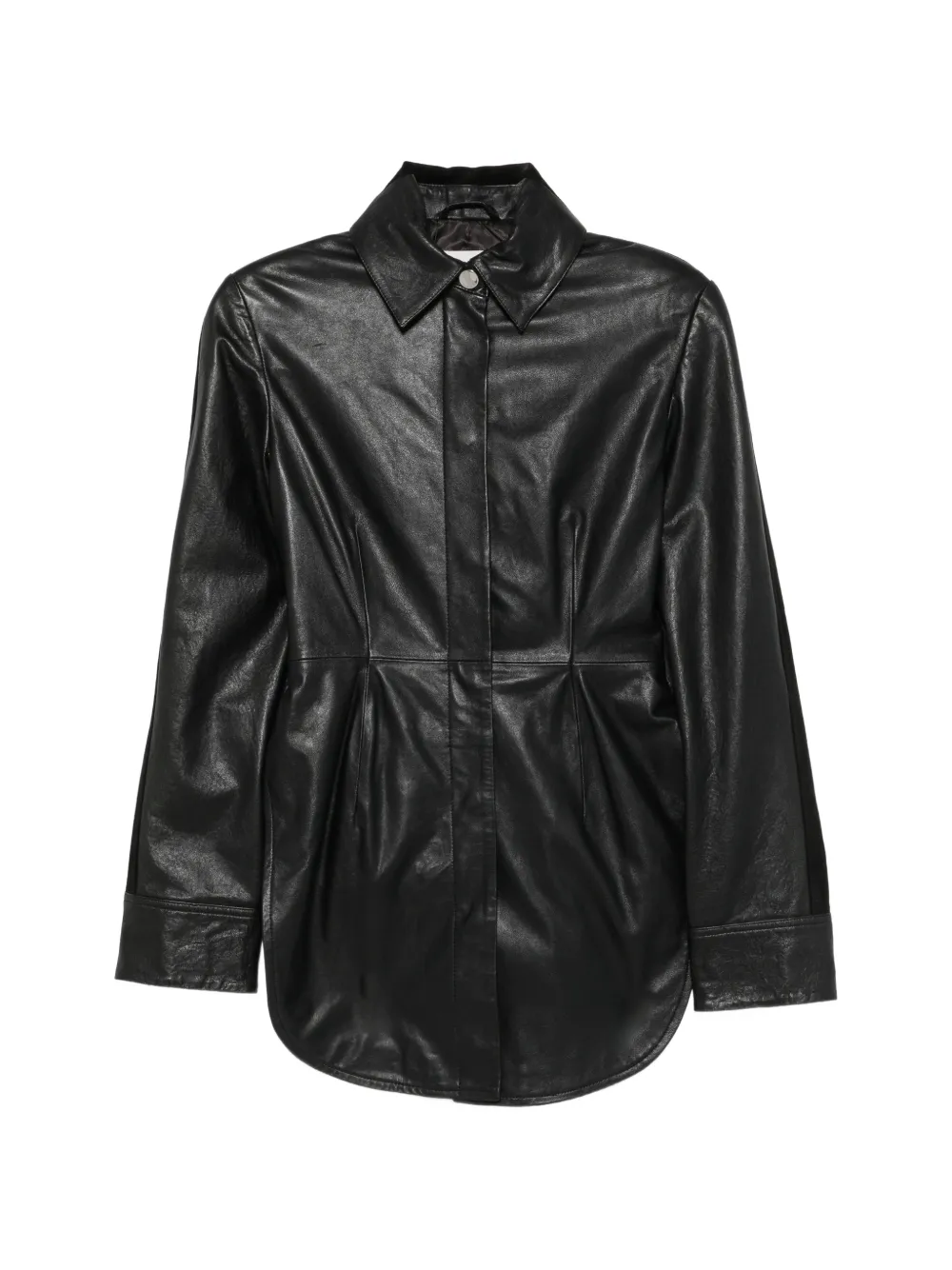 Sportmax SpsCoccole paneled leather jacket - Nero