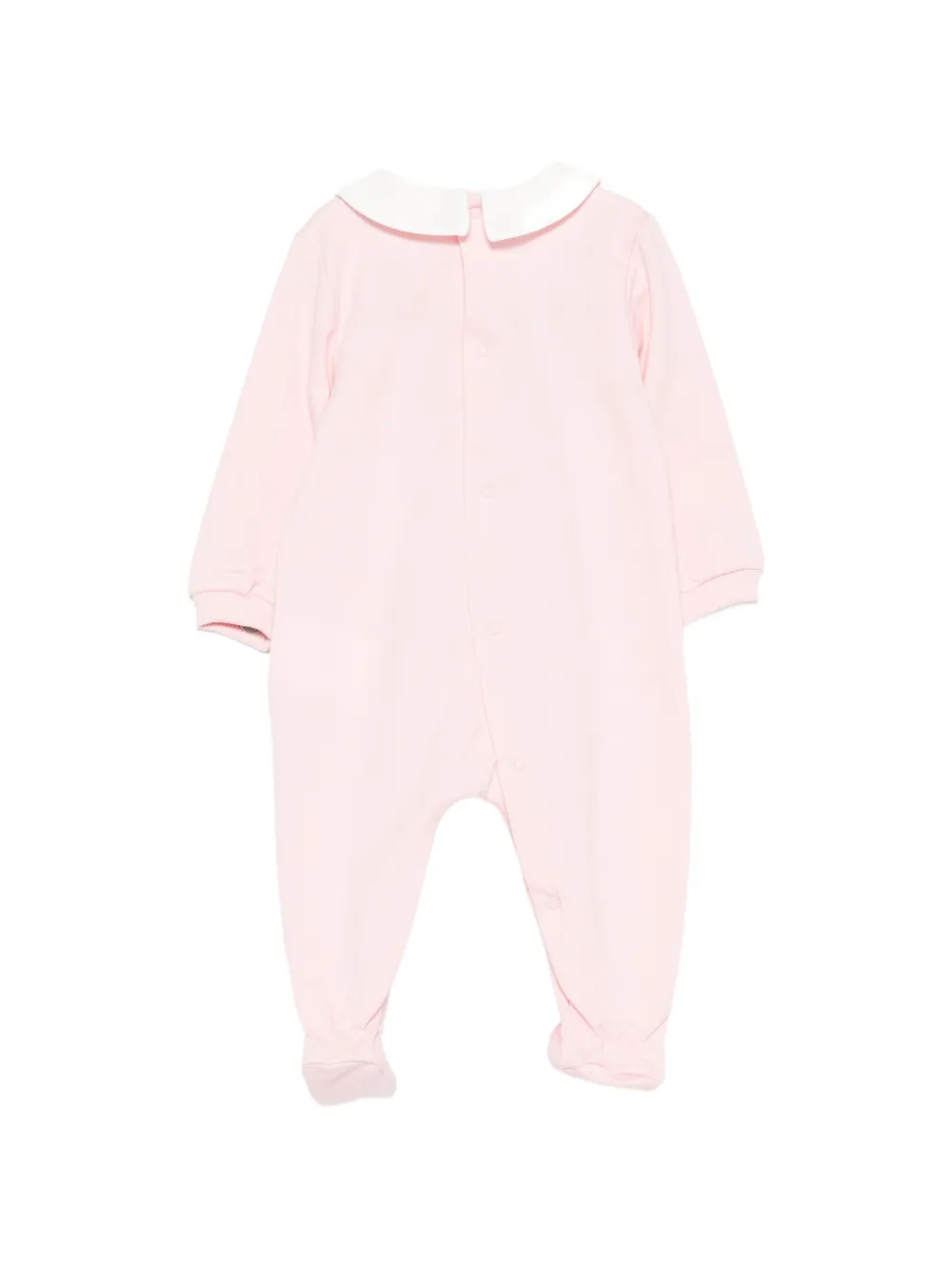 Moschino Kids Teddy Bear Peter Pan collar playsuit Roze