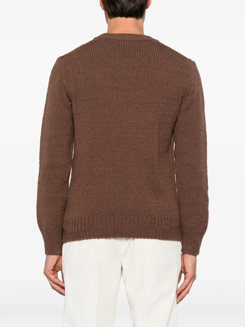 Gran Sasso ribbed-knit virgin wool sweater Bruin