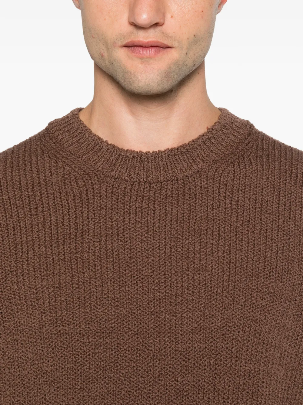 Gran Sasso ribbed-knit virgin wool sweater Bruin