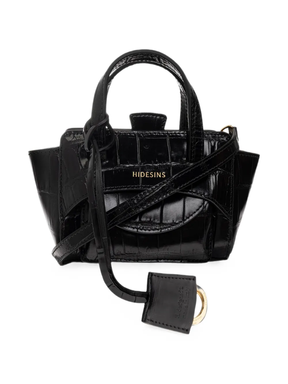 HIDESINS XS Flap croc-effect tote bag