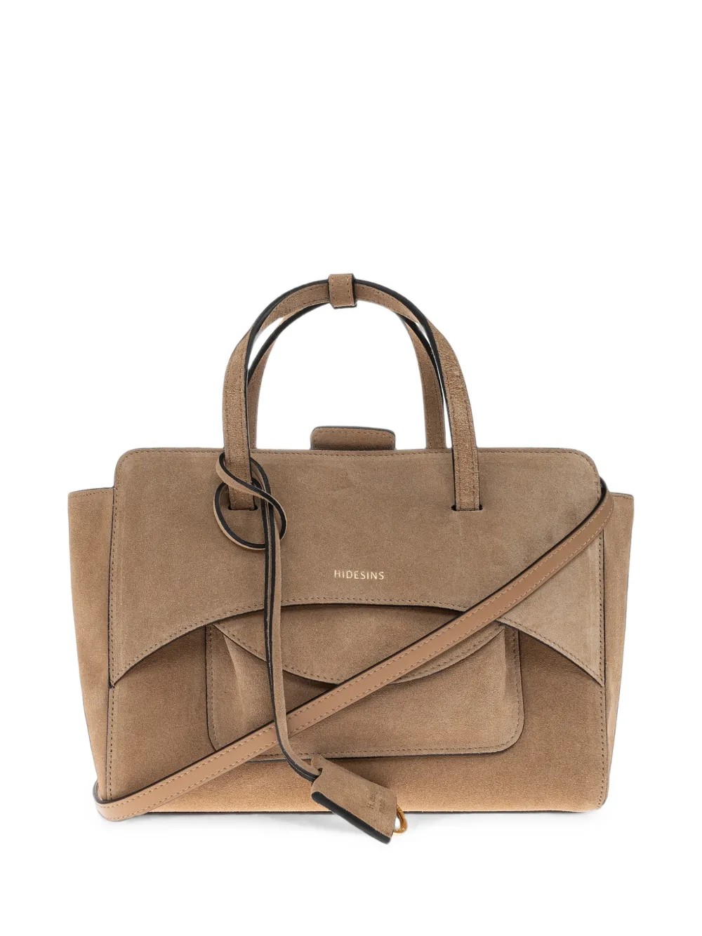 HIDESINS medium Flap calf suede tote bag