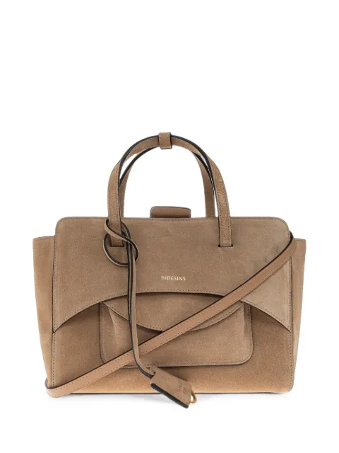 HIDESINS medium Flap calf suede tote bag