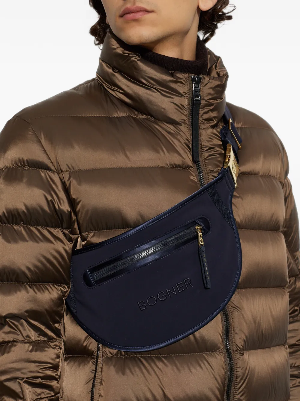 BOGNER Karla heuptas met geborduurd logo Zwart