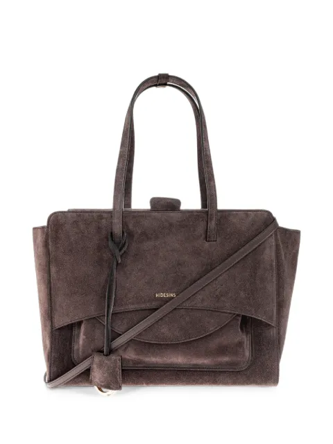 HIDESINS large Flap suede tote bag