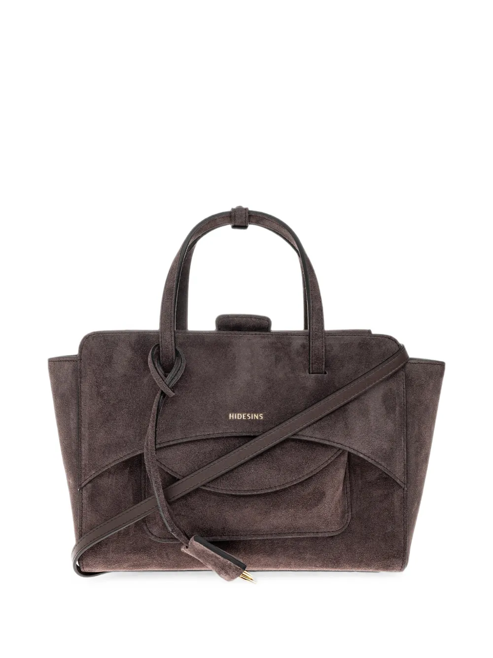Hidesins Medium Flap Leather Tote Bag In Brown