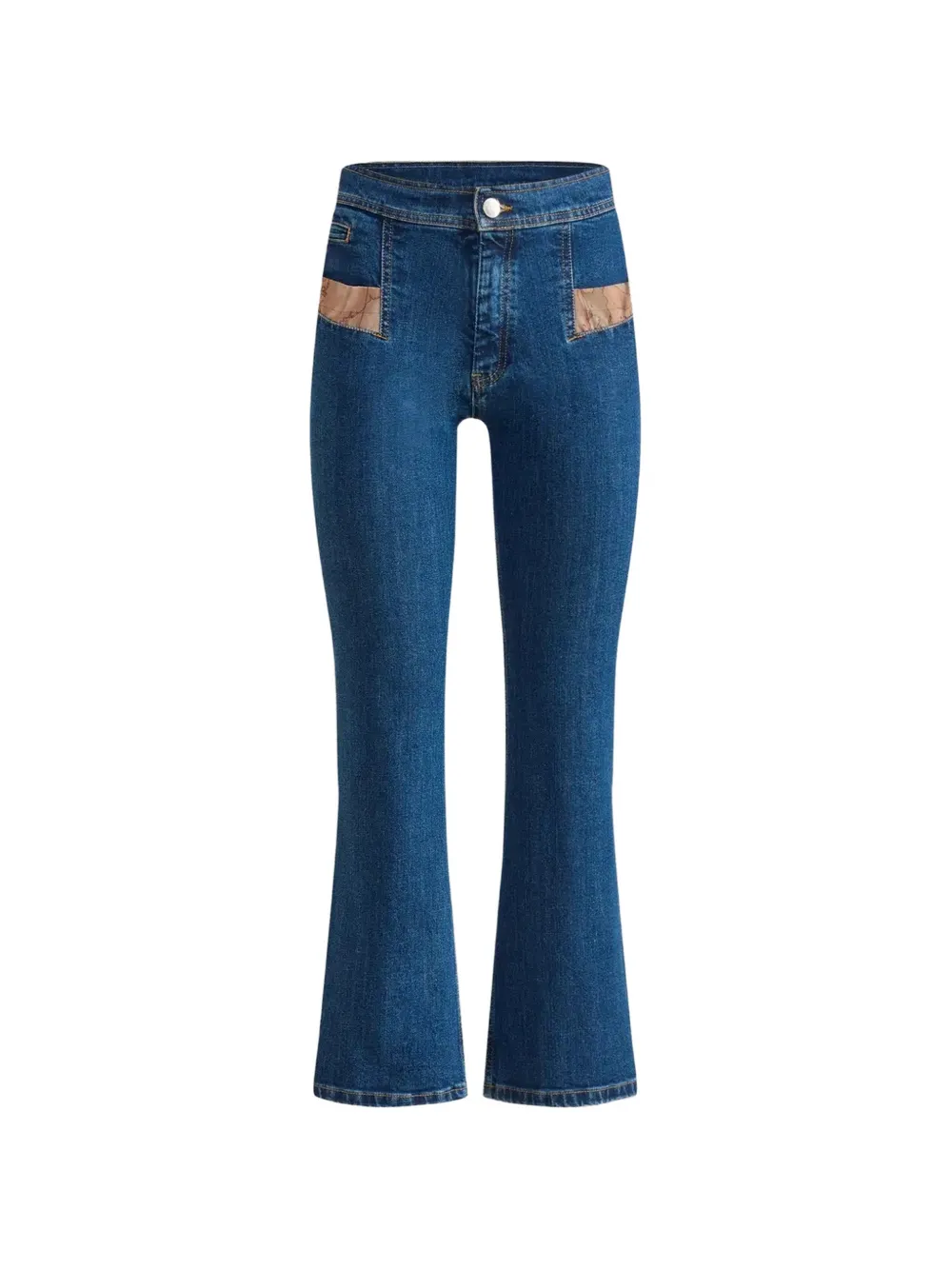 Alviero Martini 1° Classe Geo Classic Flared Jeans In Blue
