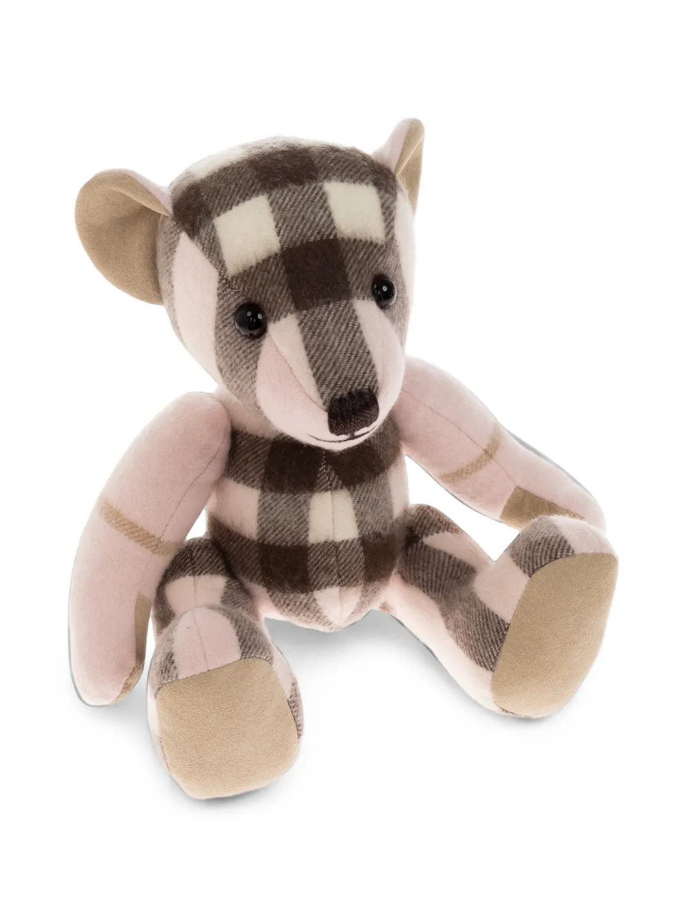 Burberry Kids Geruite pluchen beer Beige