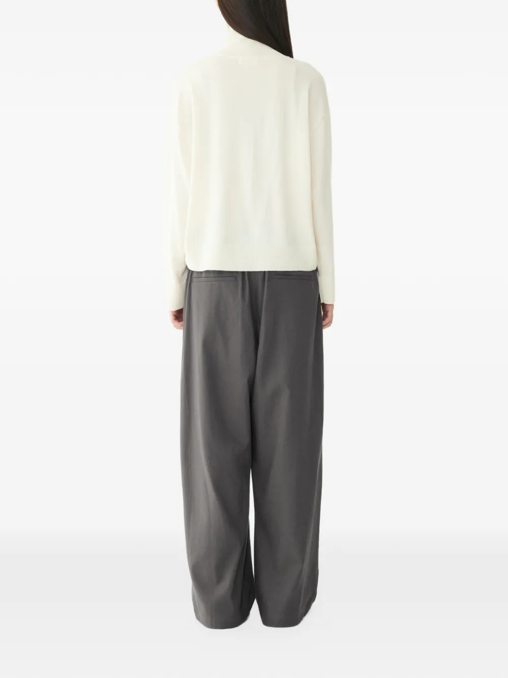 TOMBOY pleated wide-leg tailored trousers Grijs