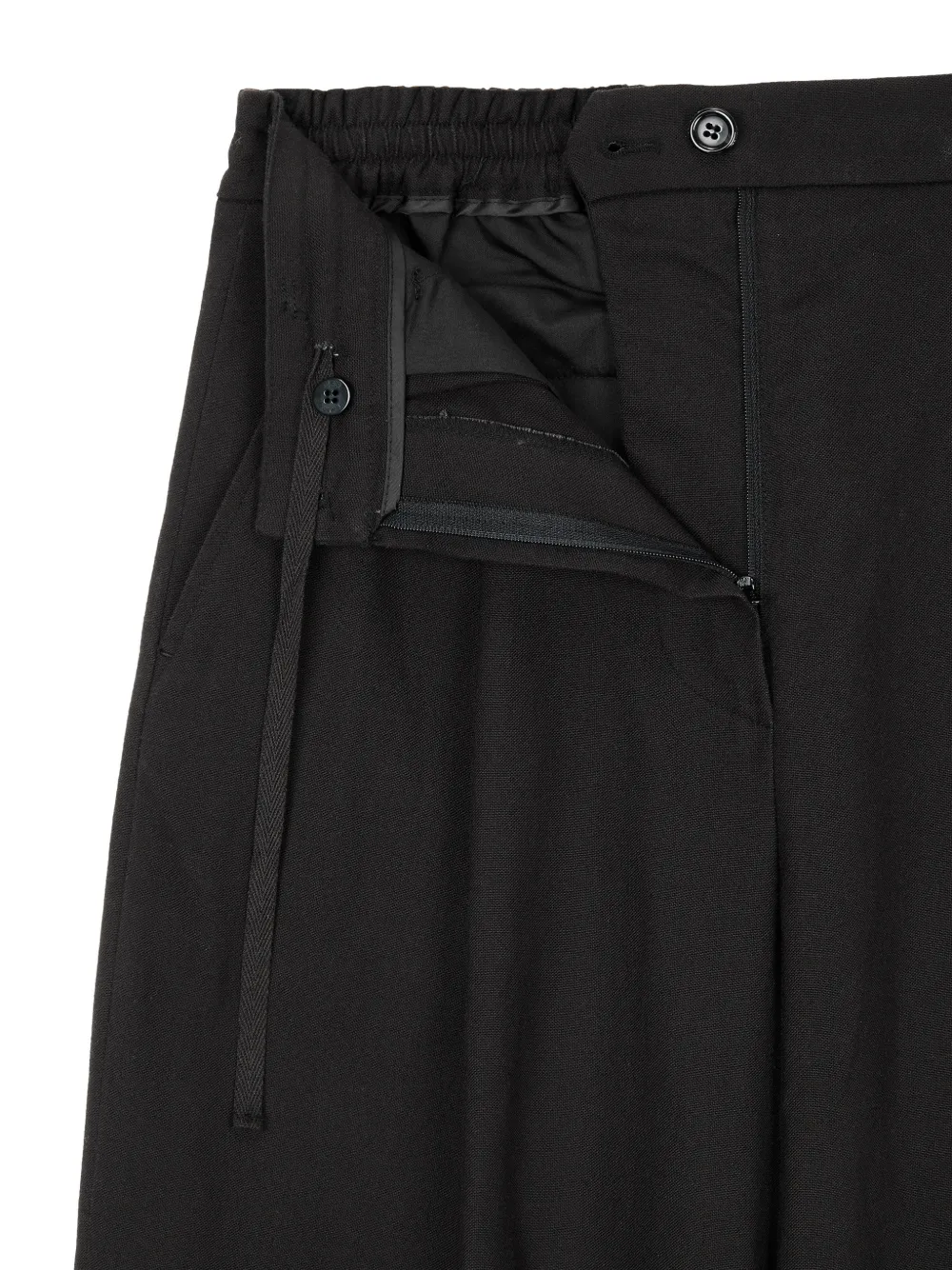 TOMBOY pleated wide-leg trousers Zwart