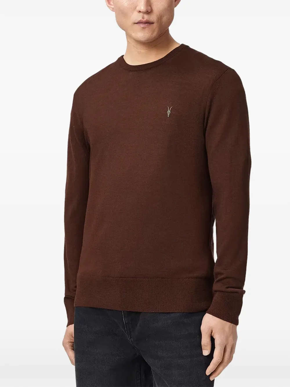 AllSaints Mode Merino Ramskull Jumper - Marron