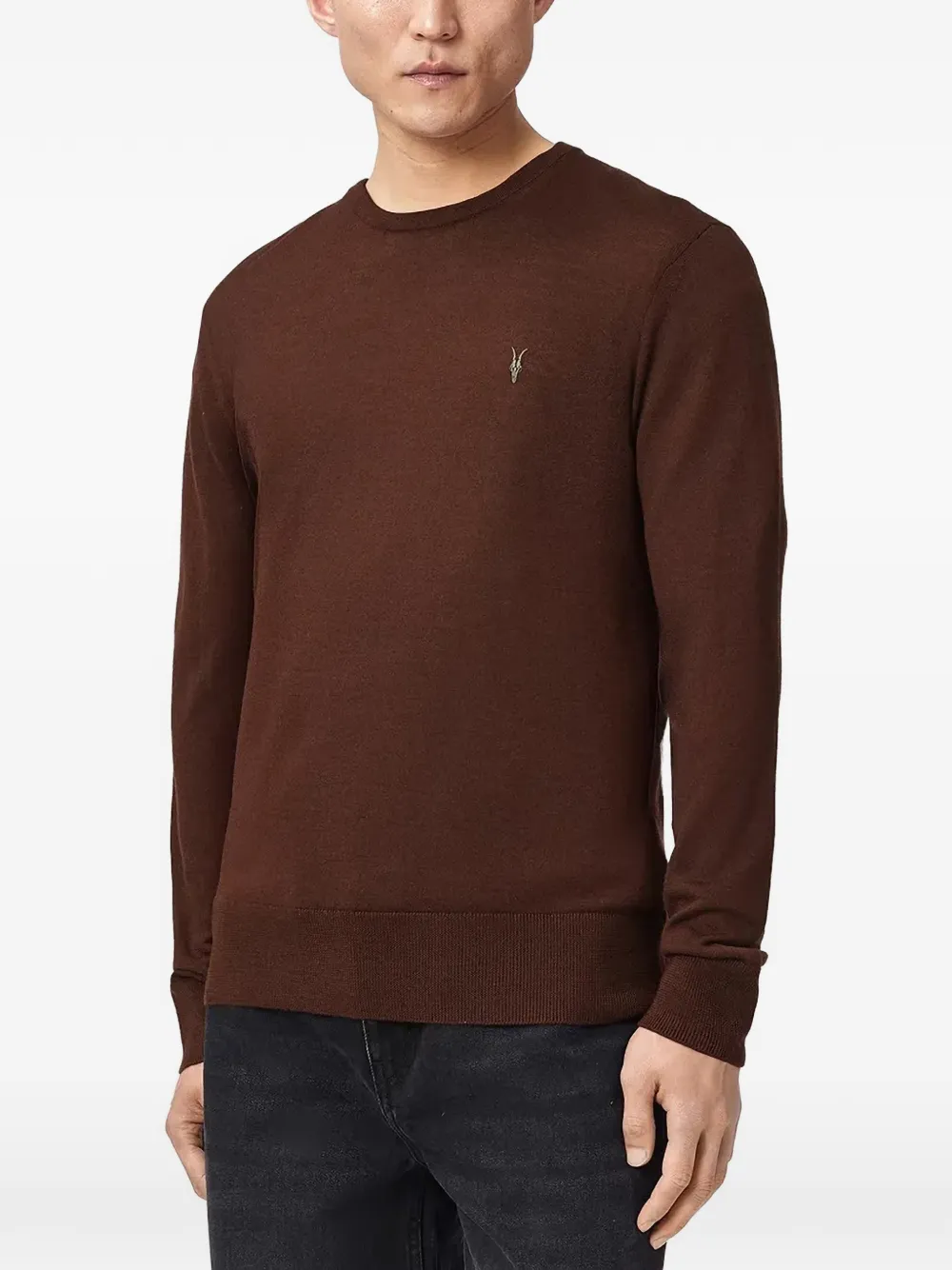 AllSaints Mode Merino Ramskull Jumper - Marrone