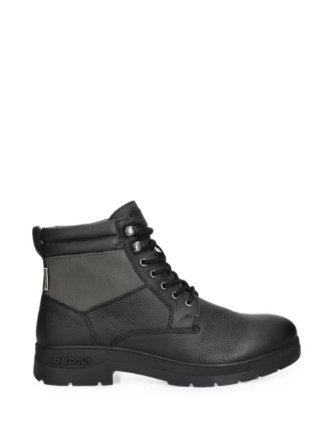 Barbour Eslington grain-leather lace-up boots