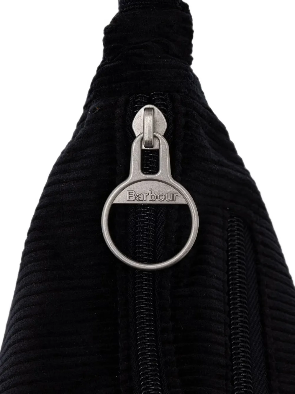 Barbour Mia ribfluwelen gewelfde mini-crossbodytas Zwart