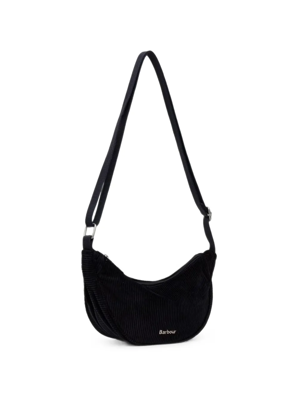 Barbour Mia ribfluwelen gewelfde mini-crossbodytas Zwart