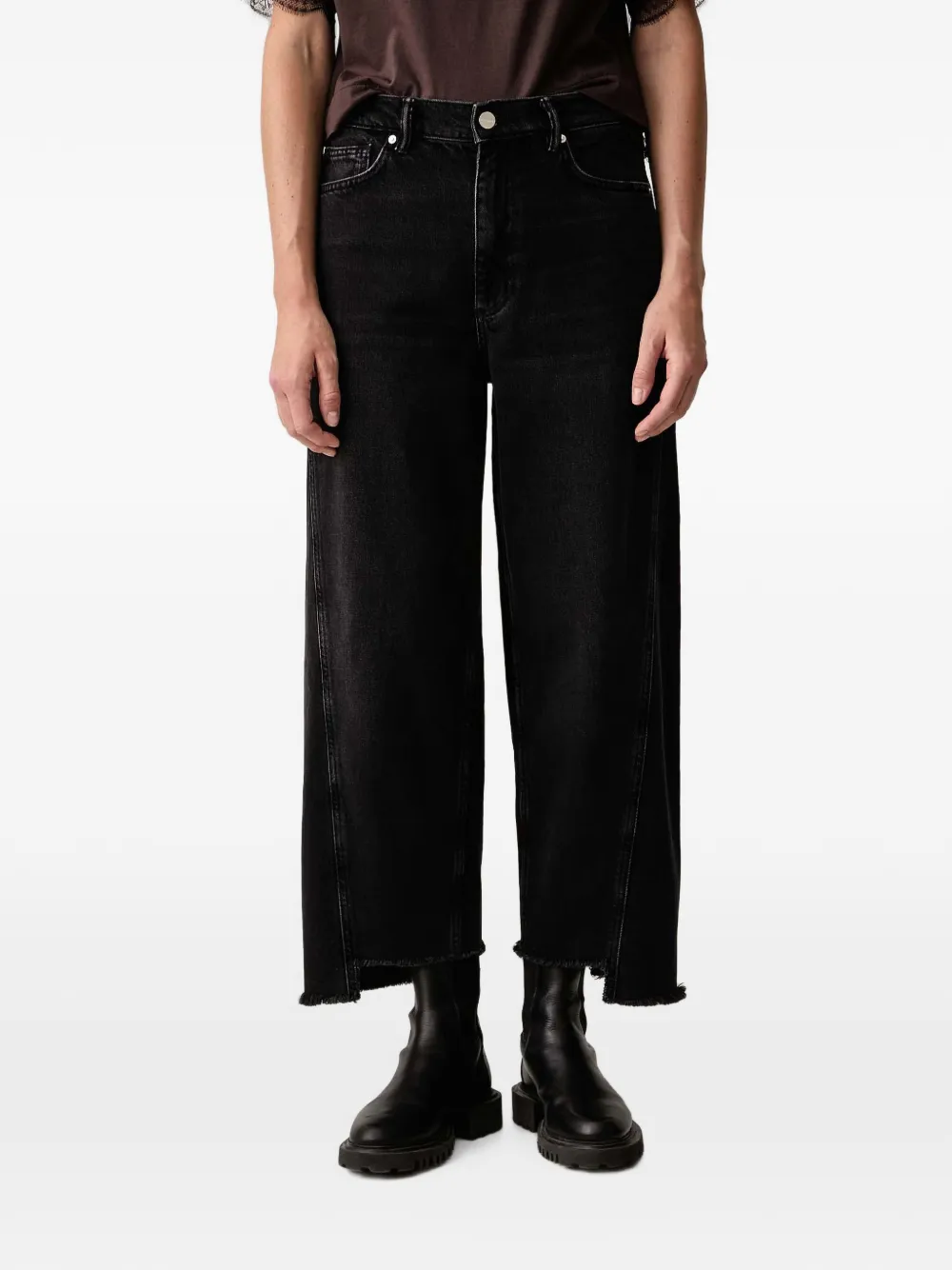 AllSaints raw-hem jeans - Nero
