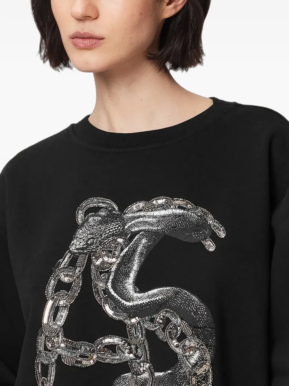 AllSaints Sweater verfraaid met pailletten Zwart