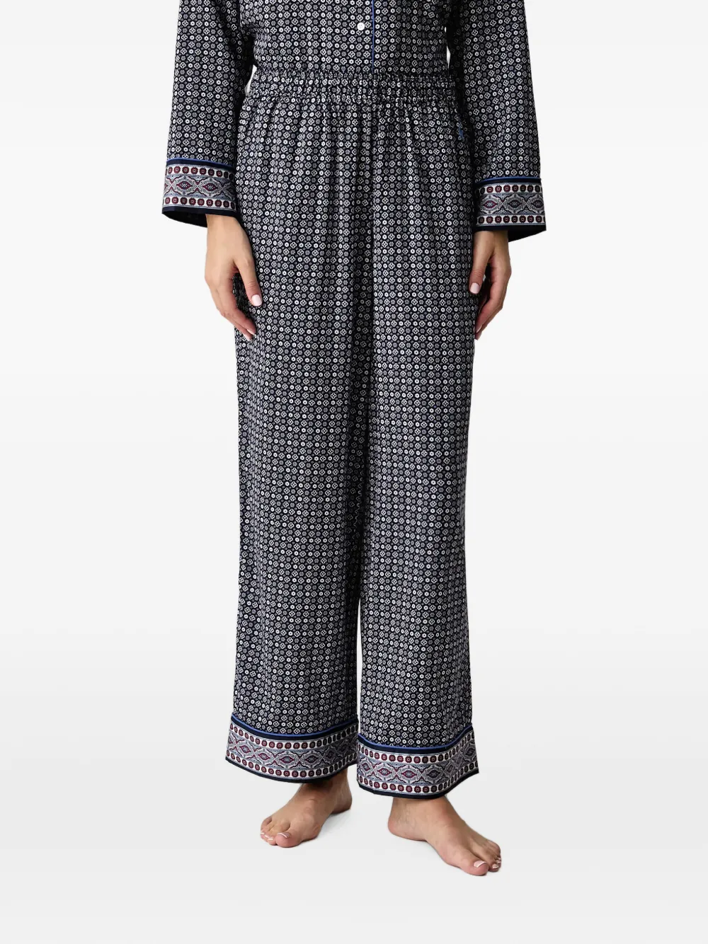 Polo Ralph Lauren Pyjama met geometrische print en biesdetail Blauw