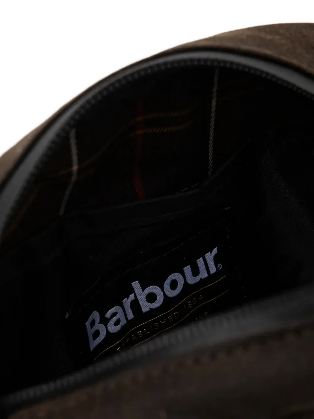 Barbour Field waxed crossbody bag Groen