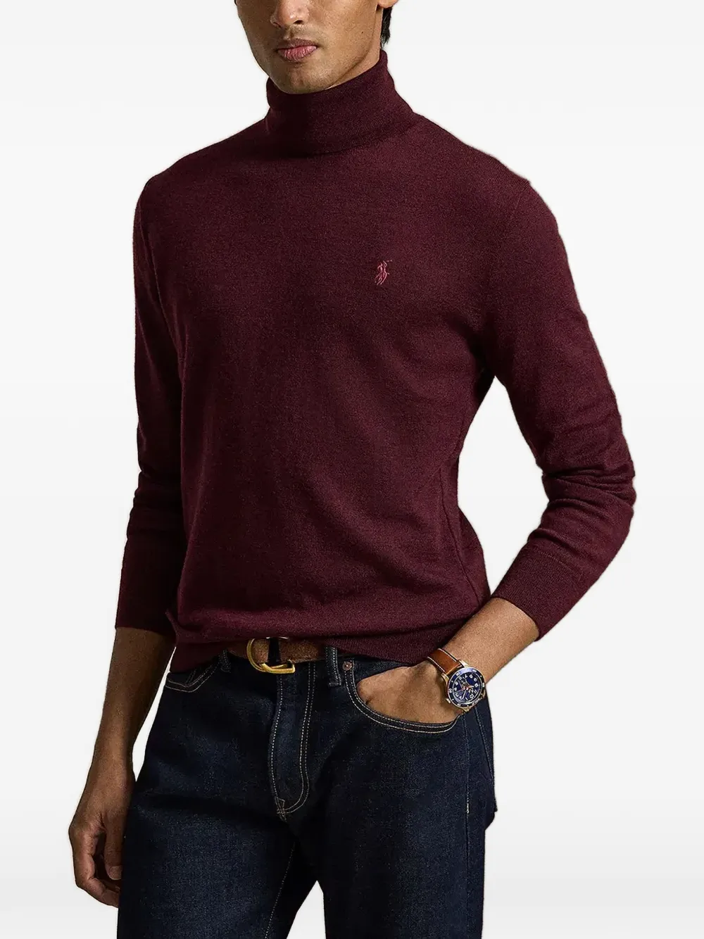 Polo Ralph Lauren washable wool turtleneck sweater - Rosso
