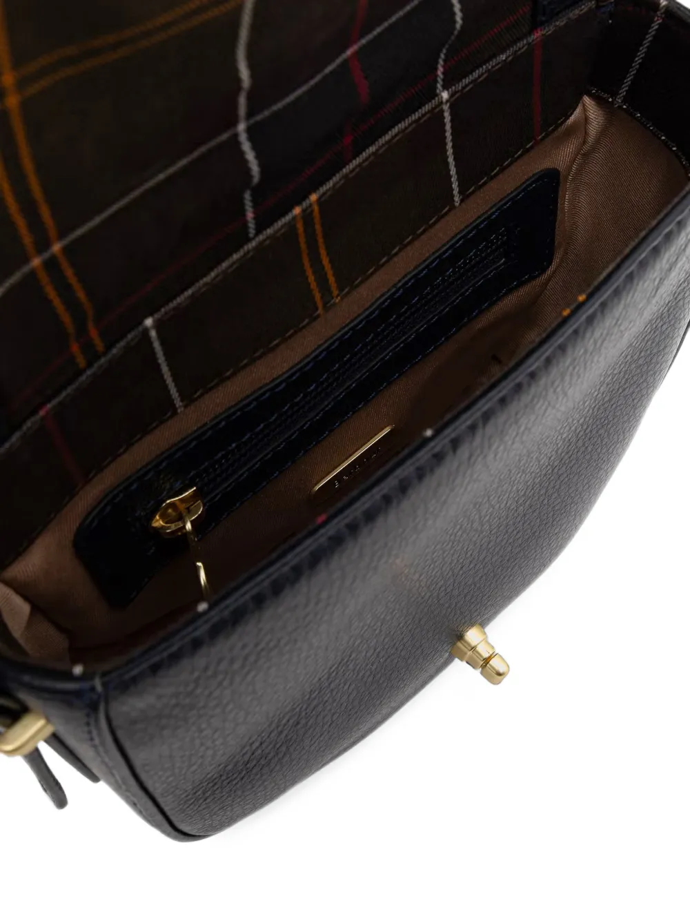 Barbour Elm leren crossbodytas Blauw