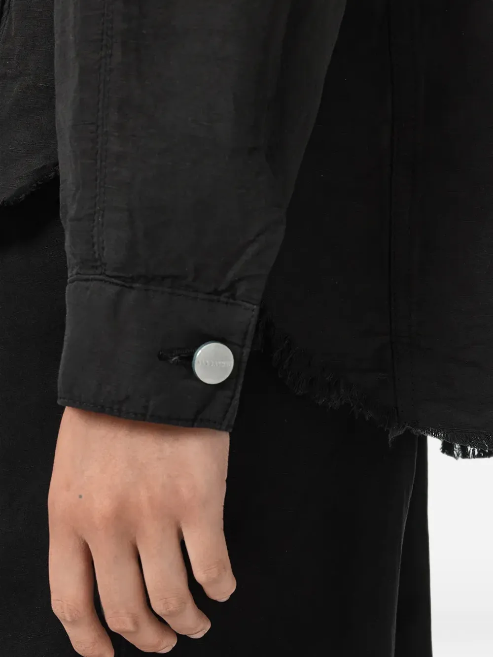 AllSaints Blouse met gerafelde zoom Zwart