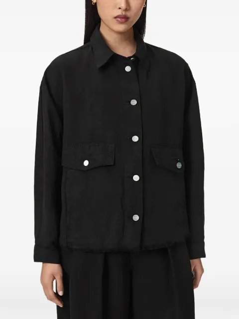AllSaints Camicia con orlo sfrangiato