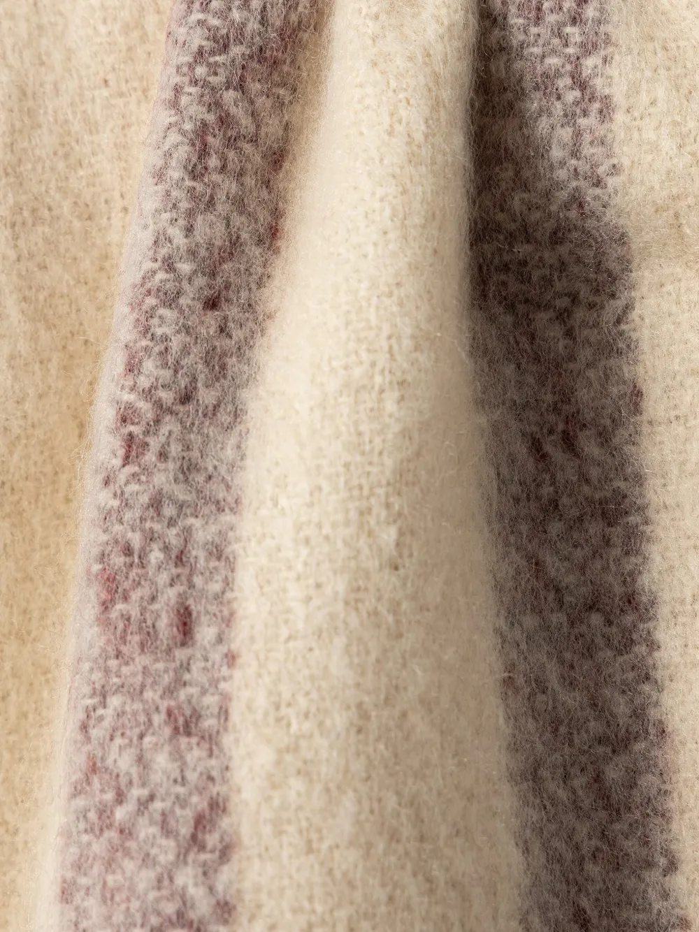 Barbour Isla bouclé sjaal met tartan ruit Beige