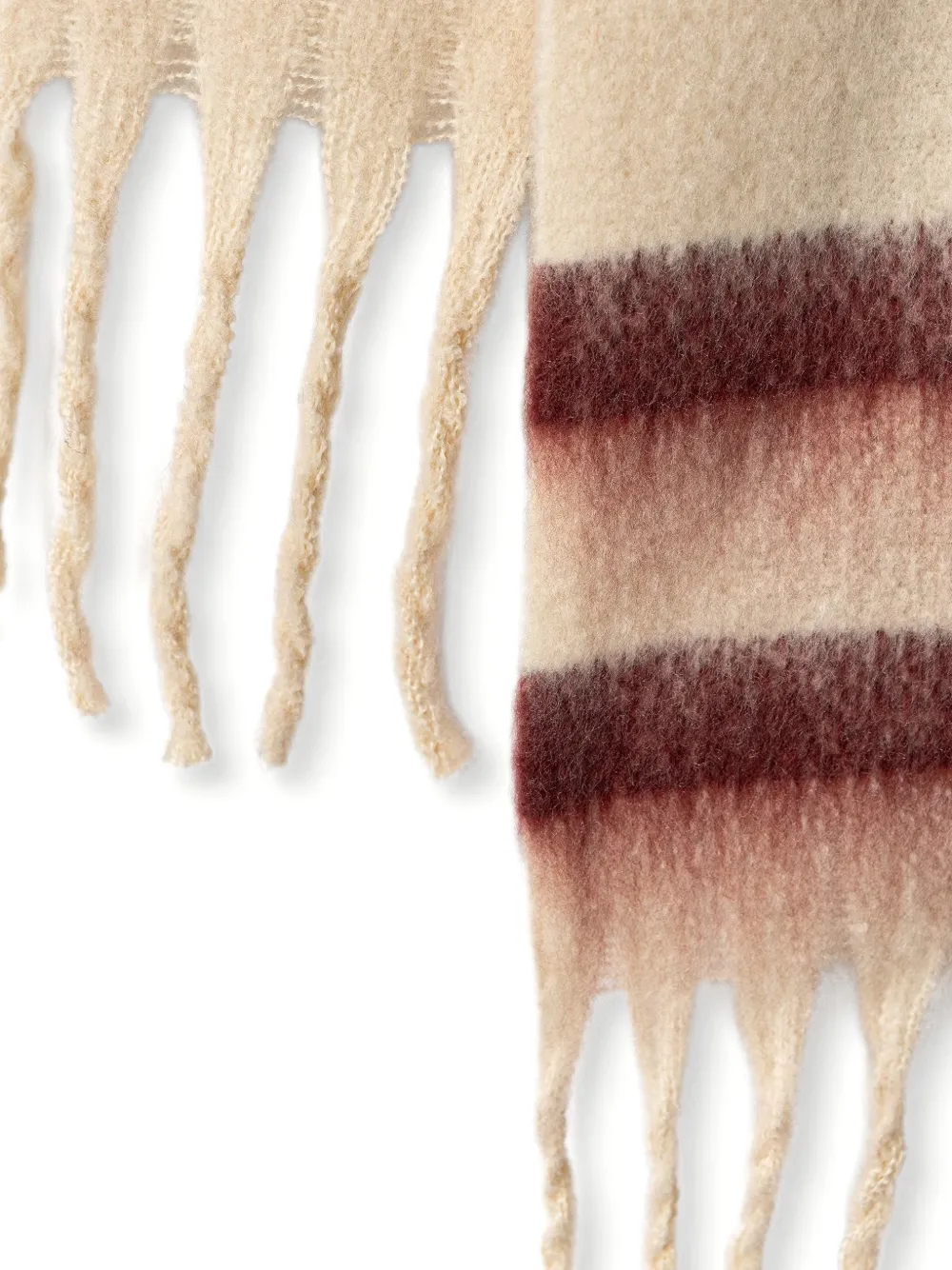 Barbour Isla bouclé sjaal met tartan ruit Beige