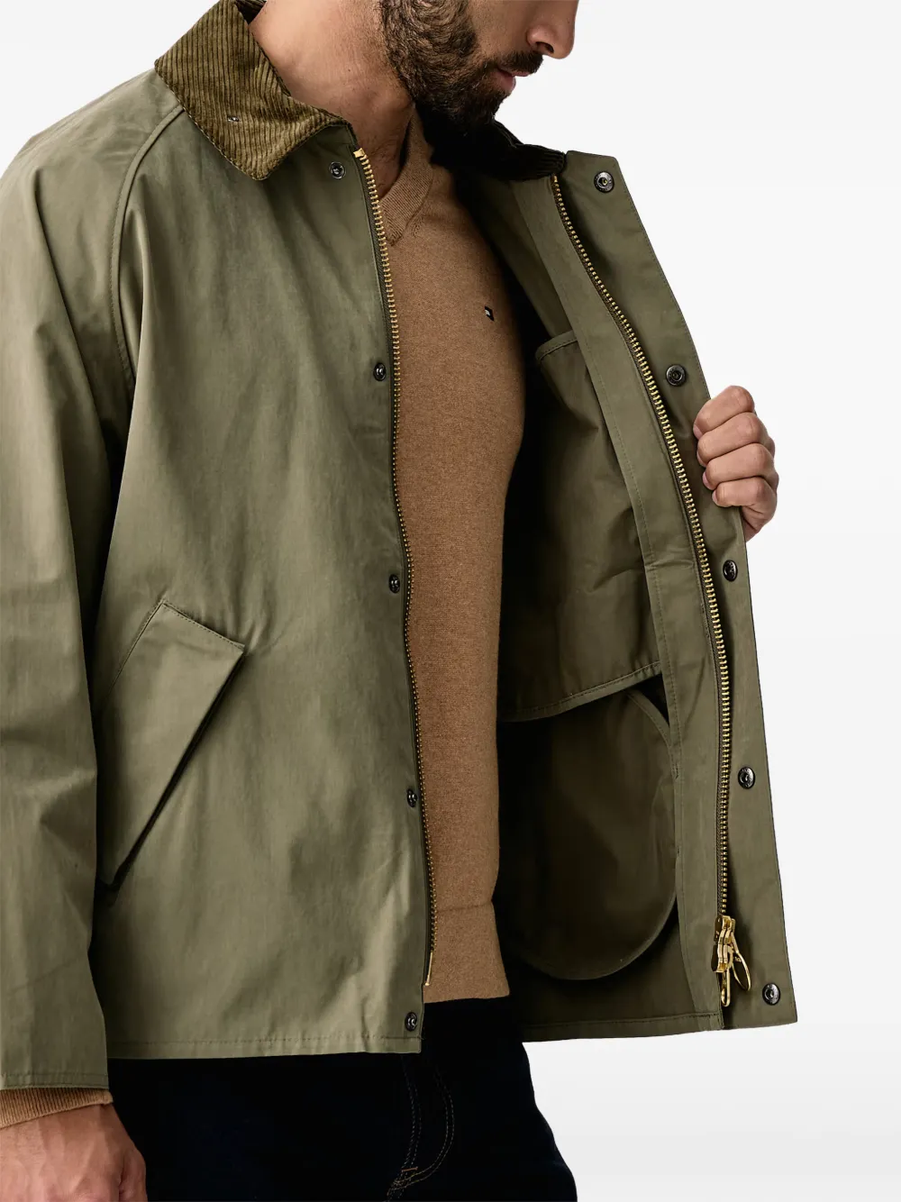 Barbour Transporter oversized jack Groen