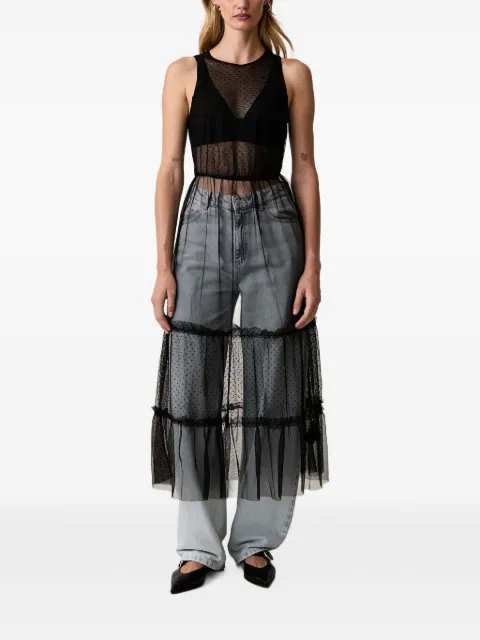 AllSaints polka-dot tiered dress