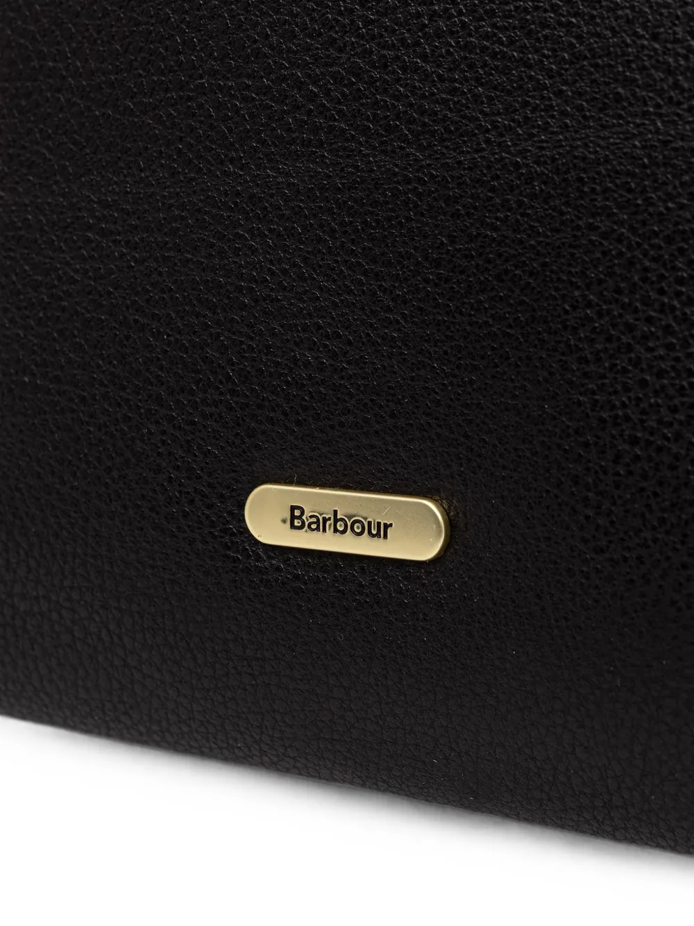 Barbour Grote Alder leren shopper met textuur Zwart